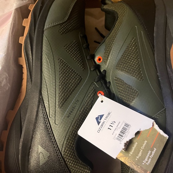 New In Box Ozark Mens trail hikers sneaker size 11.5 olive green breathable , - Picture 5 of 13